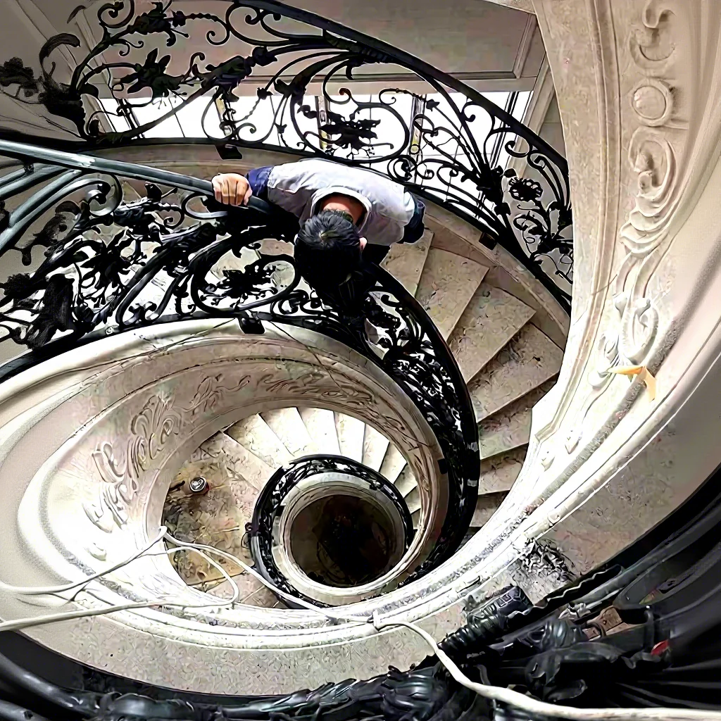 

cj-Modern Design Customized Wrought Iron Balusters Factory Wholesale Forge Hollow Iron Railing for Villa Decoration@