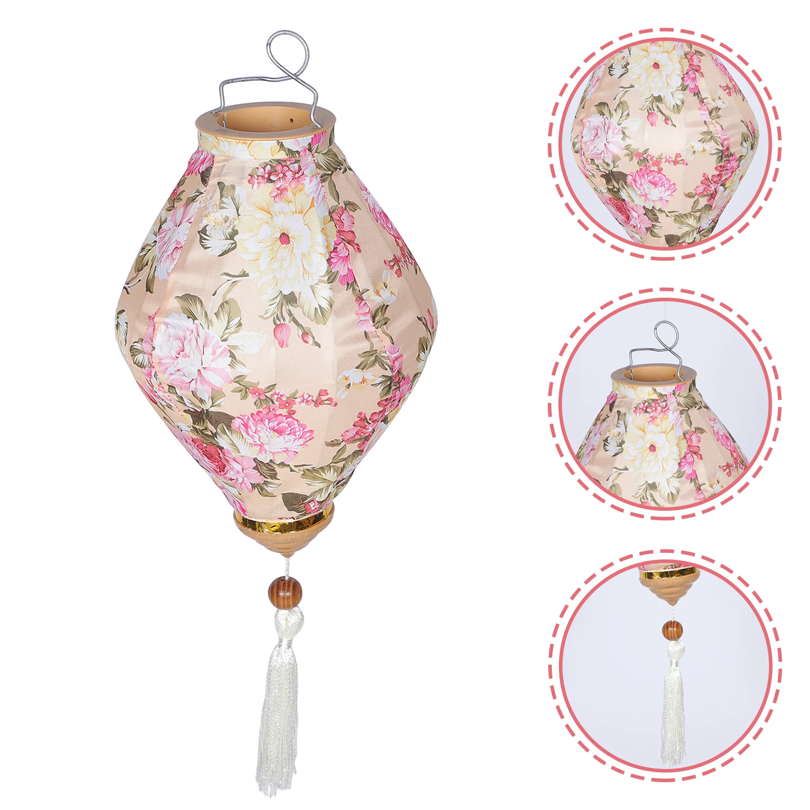 Lanternes de Style Chinois pour Décoration d'Extérieur, Breloques, Grillades, Jardin, Festival, Motifs Floraux