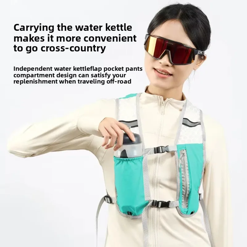 Rompi Lari Hidrasi Ransel Ultralight Rompi Jogging Hidrasi Pria Tas Sepeda Marathon Bernapas Botol Air 500ML