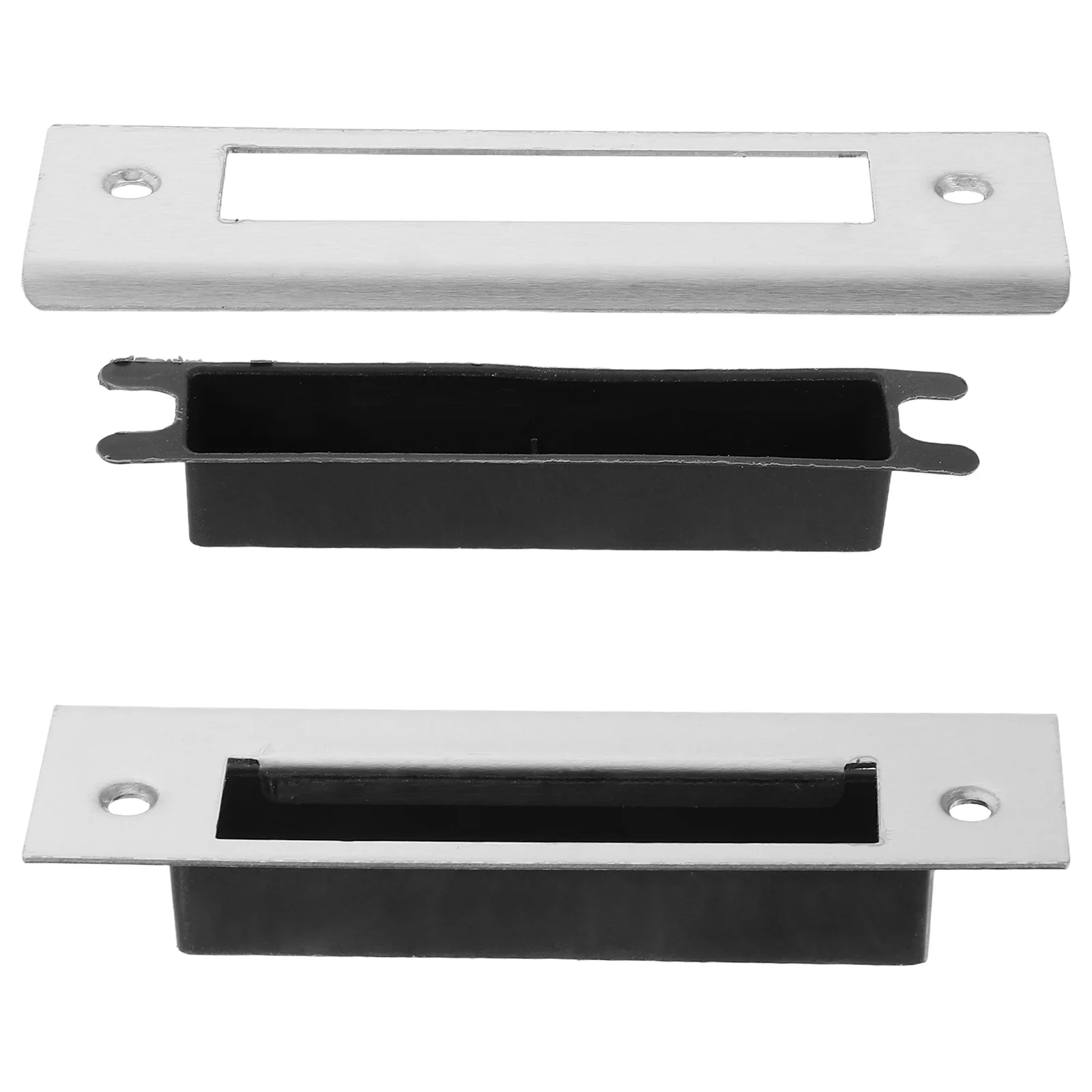 

2Pcs Door Frame Strike Plates Lock Repair Stainless Steel Extended Deadbolt Replacement Reinforcement Hardware