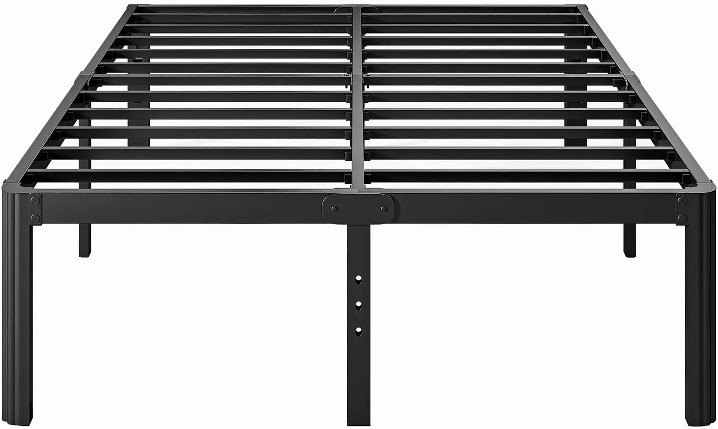 

18 Inch High Platform Metal Queen Size Bed Frame, No Box Spring Needed, Heavy Duty, Easy Assembly, Noise Free, Black