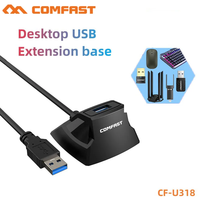 USB3.0 Wifi Adapter Extension Base 1.2M Extension Cable High-speed Transmission Device For Network Card/U Disk/Mouse /Audio