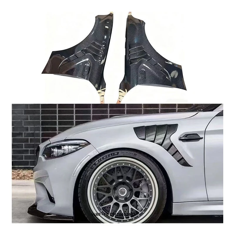 

New for M2 F87 Dry Carbon Fiber Bumper with Exhaust Cut-Outs-Bolt-On Retrofit Upgrade