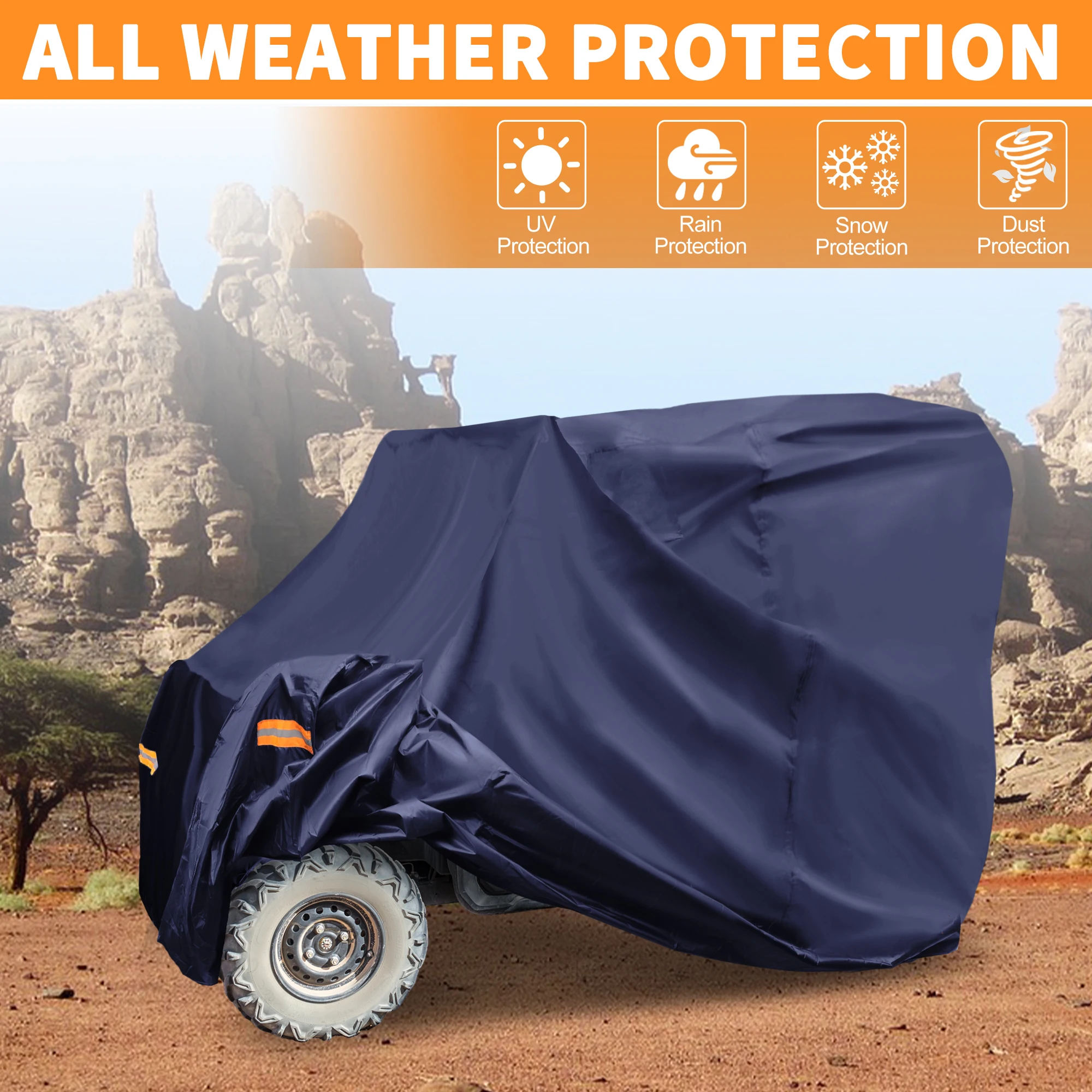 UXCELL Waterproof UTV Cover for Honda Pioneer 1000 Navy Blue 210D-PU 119.29
