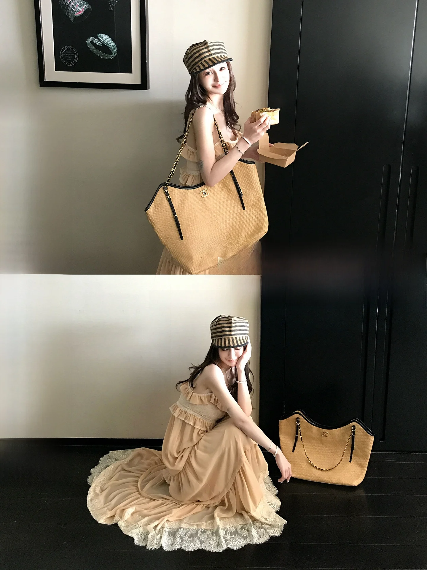 

Платье Skk Store Lace Morning Fog Moonlight из французского шифона с жемчугом, с воротником-стойкой, на бретельках, длинное, повседневное, свободного кроя, H-образный силуэт