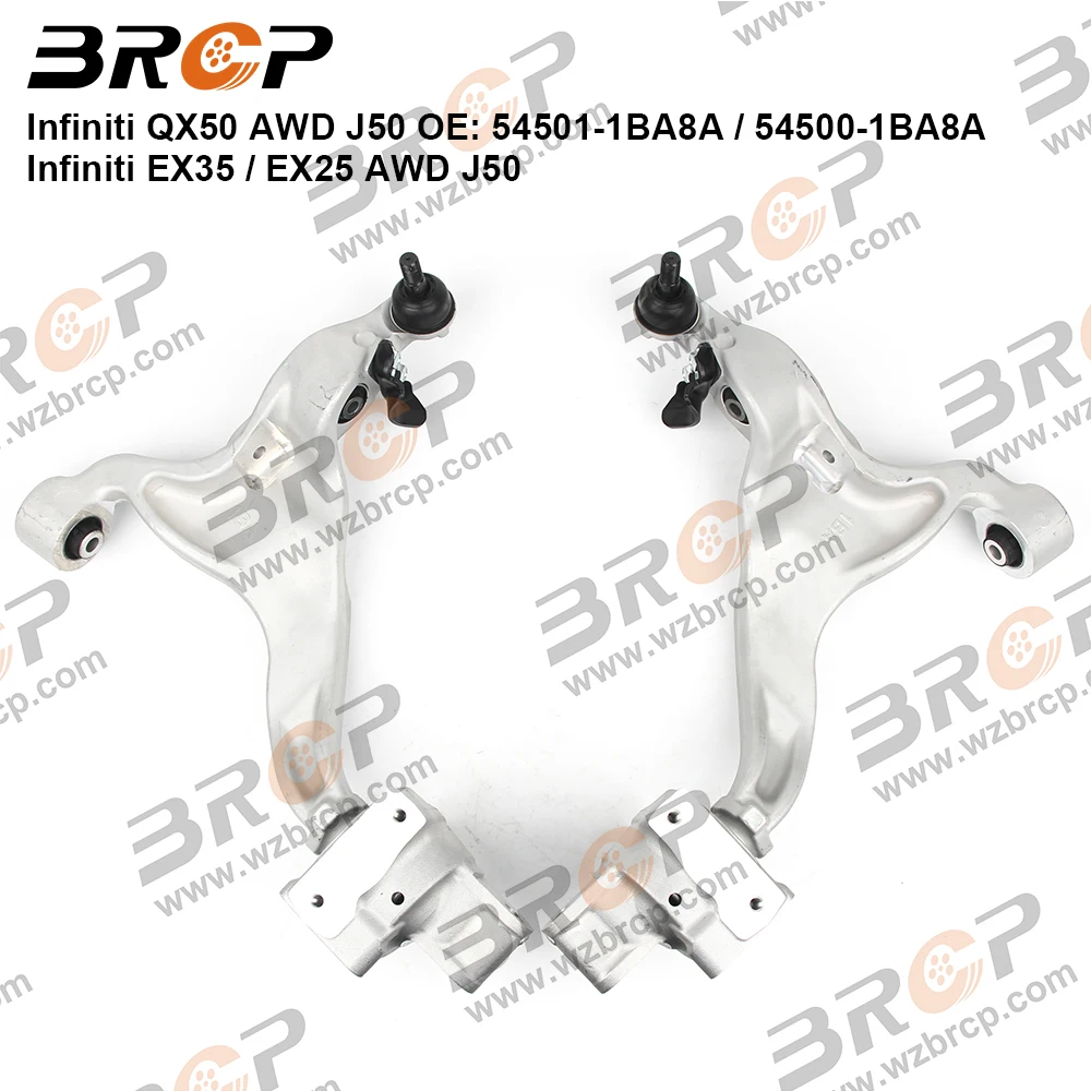 

BRCP Pair Front Lower Suspension Control Arm For Infiniti EX35 EX25 QX50 AWD 54501-1BA8A 54500-1BA8A