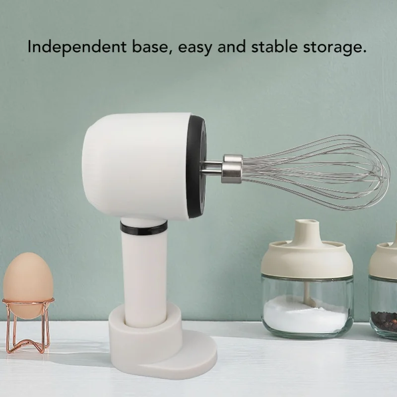 1200mAh Cordless Electric Hand Mixer With 2 Whisk USB Rechargeable Handheld Stainless Steel Portable Egg Beater For Baking