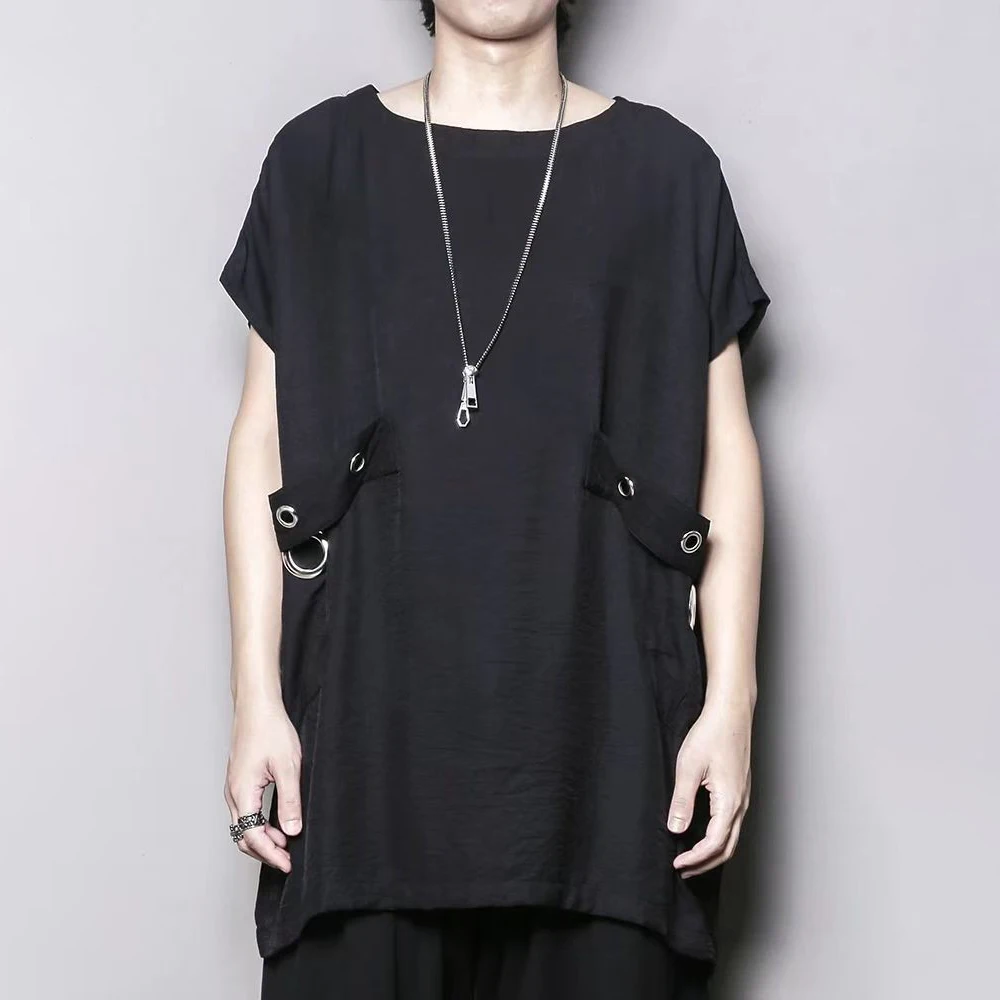 

Summer New Men's Solid Color Short-Sleeved T-Shirt American Retro Fashion Trend Street Casual Loose Breathable Niche Men's Tops