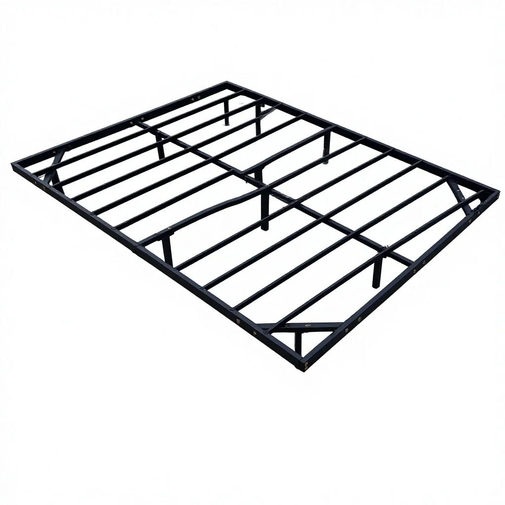 Base de Cama Doble Moderna de Metal con Soporte de Láminas de Acero, Fácil de Montar, ¡Promoción de Ventas!