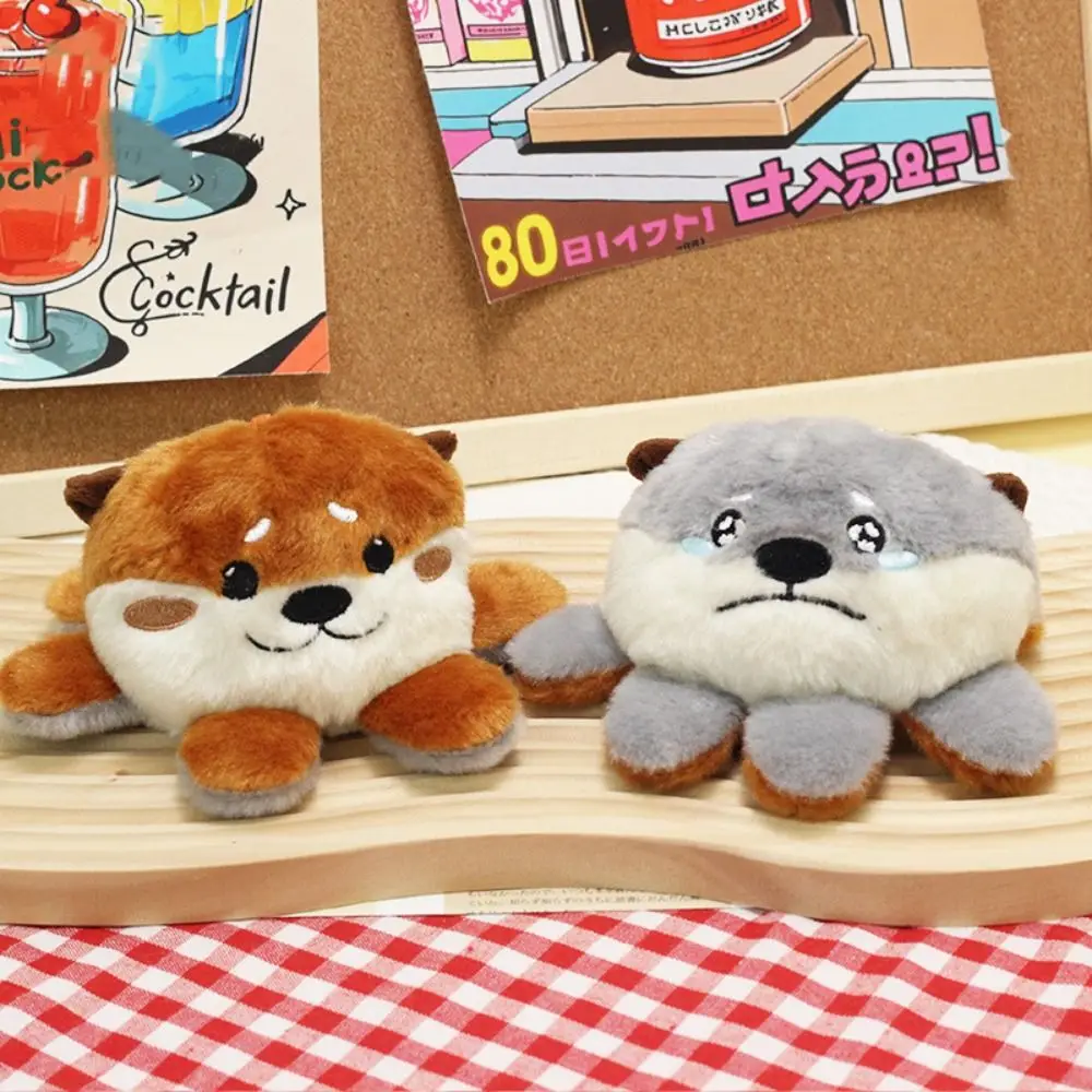 Dupla face capivara pelúcia chaveiro pp algodão fofo pelúcia virado capivara chaveiro ins macio dos desenhos animados capivara boneca pingente