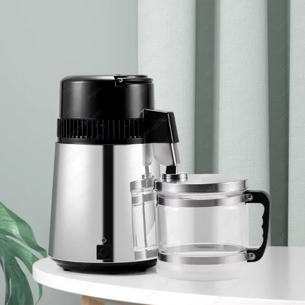 High Purity Water Distillation Machine, 4L SS for Removing Impurities & Bacteria, Auto-Off & Food Grade