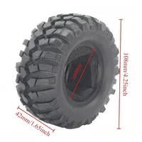 4pcs 1.9 Inch 96mm 108mm Rock Crawler Tire Wheel With Solid Beadlock Wheel Rim For 1/10 Axial Rc Car