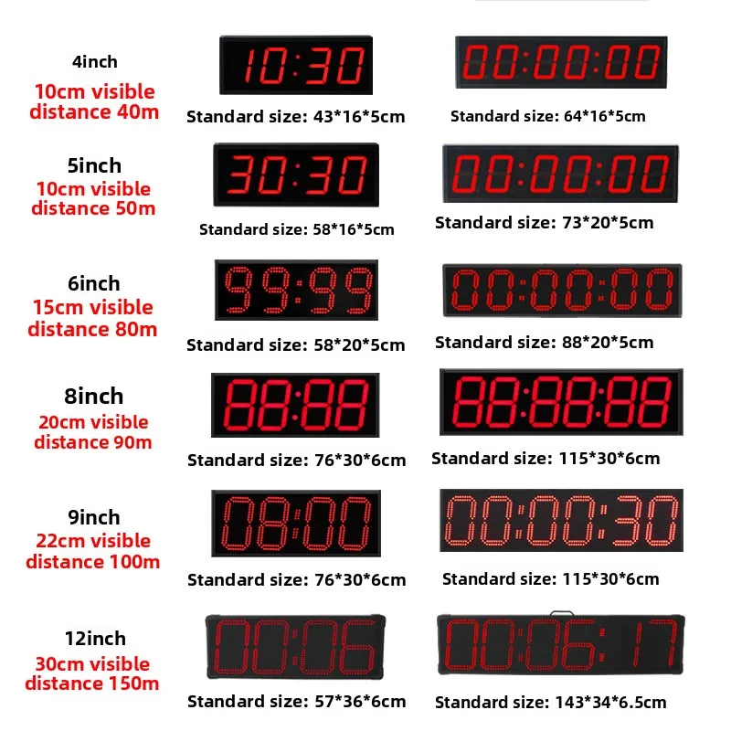 Digital Clock Large Screen Timer Electronic Clock Large Size Digital Thermometer Outdoor Waterproof Clock