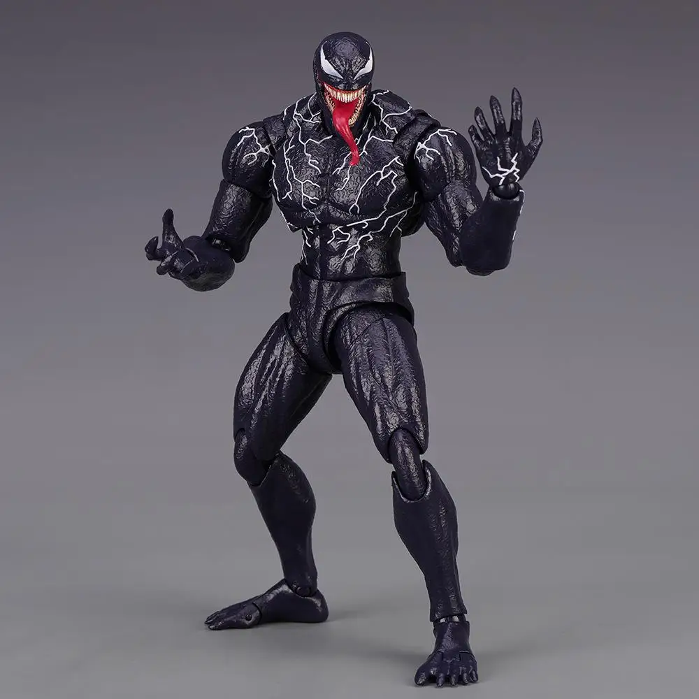 SHF Venom Action Figure Symbiote Head Carving SHF Spider Man Movable Movies Model Doll Collectible Kids for Toy Gift