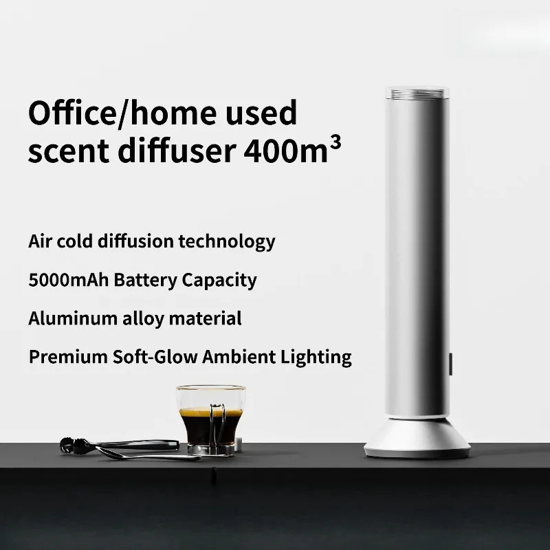 Fragrance Machine, New Intelligent Cylindrical Aromatherapy Machine, Aluminum Alloy Diffuser Preferred Ornament for Gifts
