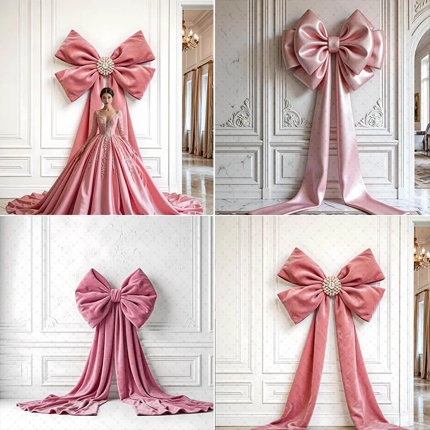 Mehofond التصوير خلفية أنيقة العملاقة الوردي القوس الكبار عيد ميلاد الزفاف الأمومة صورة ديكور خلفية استوديو الصور