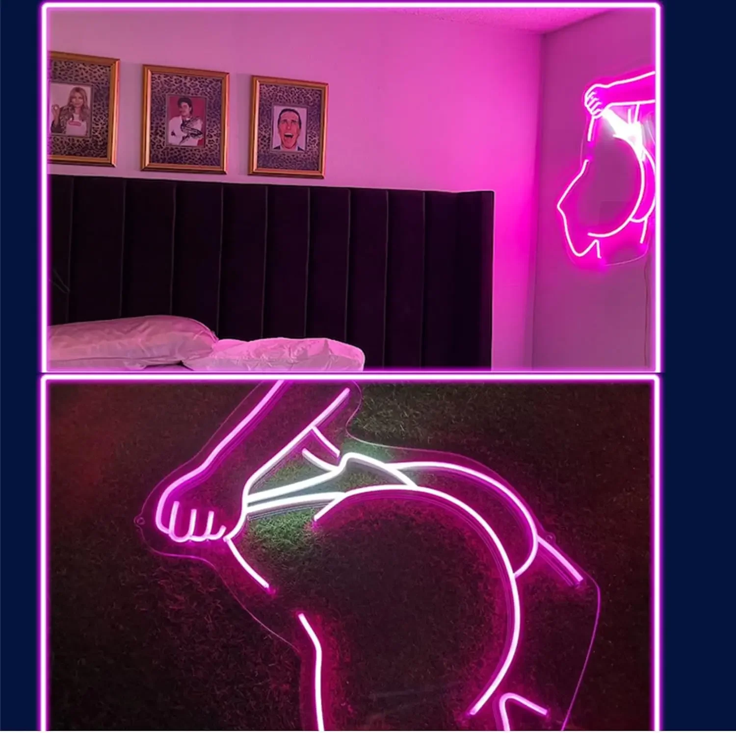 Woman Half Body Neon Sign Dimmable LED Neon Light Sign for Wall Decor Room Party Shop Club Bar Game Room Decor Birthday Art Gift