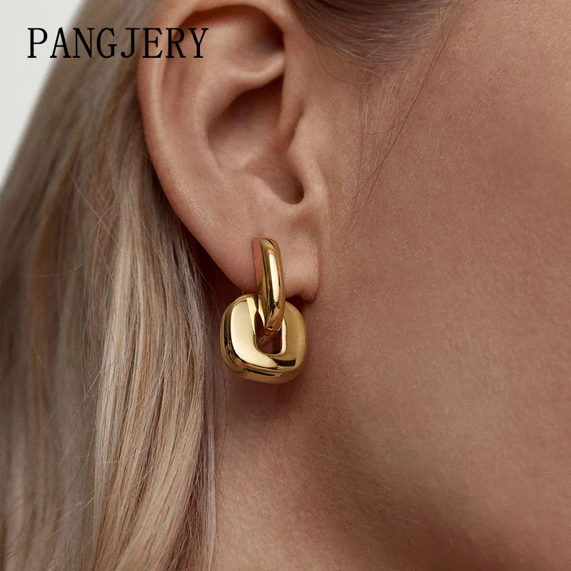 

PANGJERY 316L Stainless Steel Drop Earrings For Women Couple Minimalist Classic Trendy Personality Prevent Allergy Party Jewelry