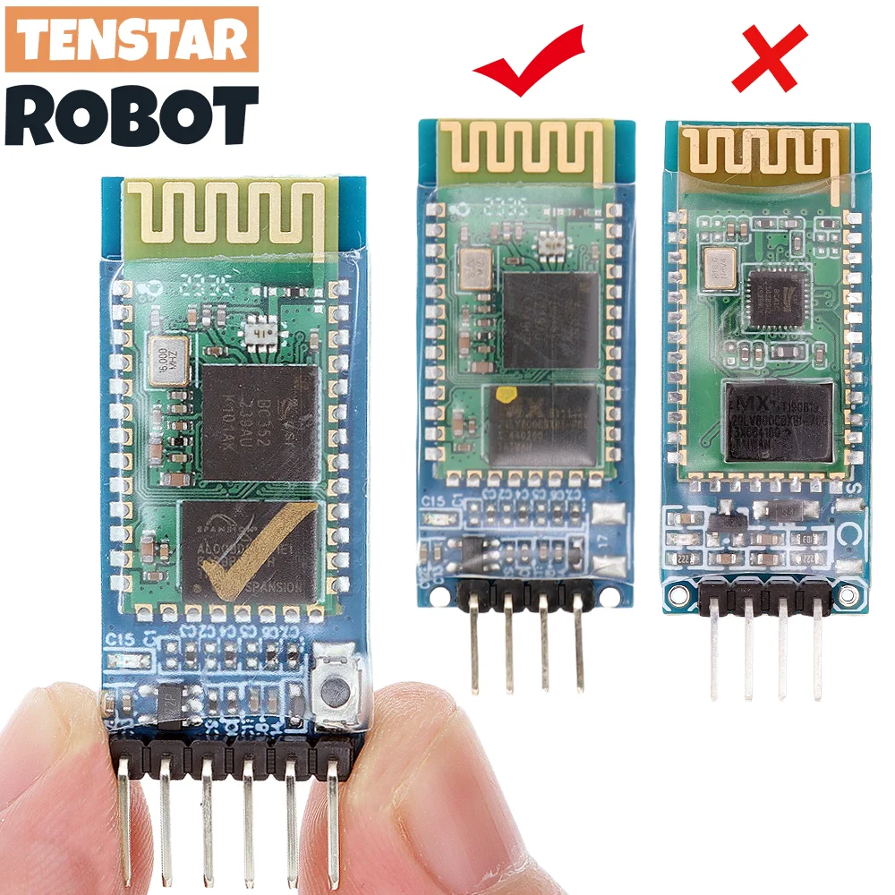 HC-05 HC-06 RF bezprzewodowy moduł nadawczo-odbiorczy Bluetooth Master Slave 6Pin 4Pin RS232/TTL do UART z adapterem