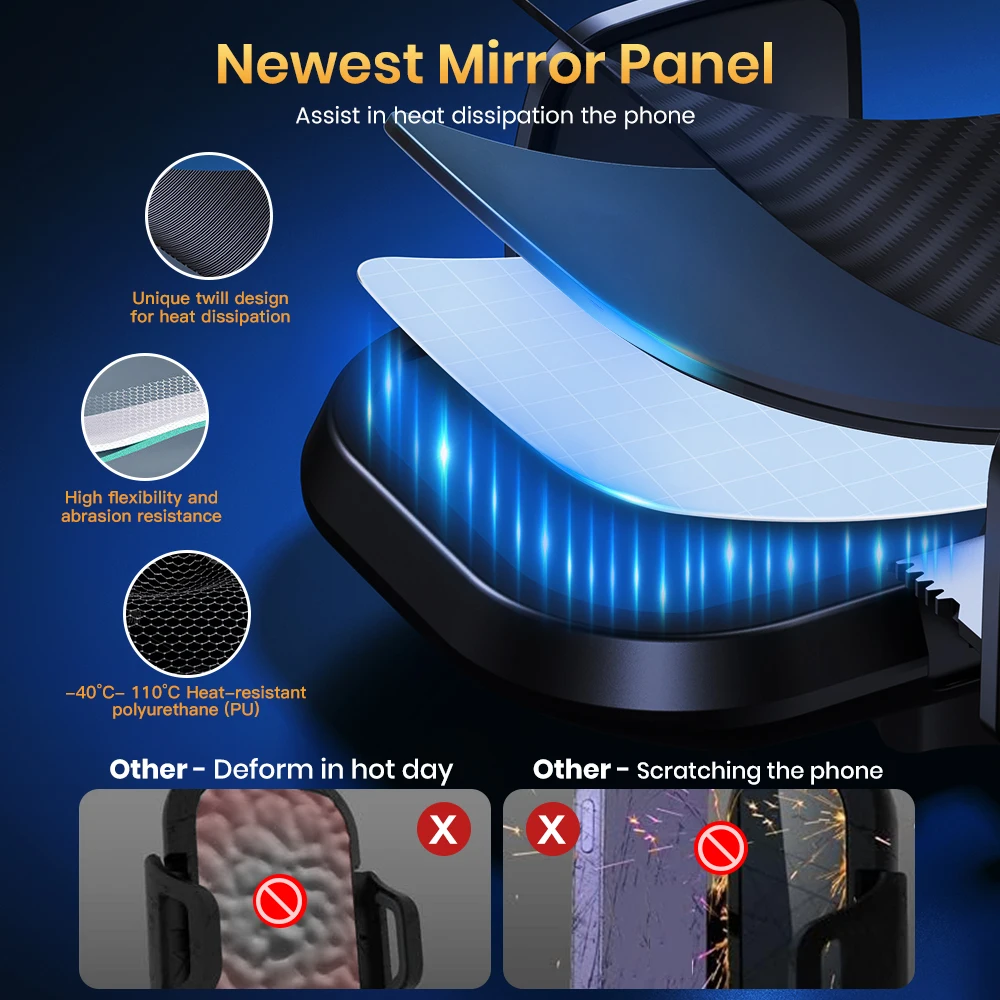 TOPK D46G Car Phone Holder Mount, Upgraded Metal Hook Cell Phone Holder For Car Air Vent Compatible With All Phones