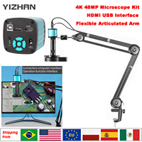 Yizhan Digital Microscope 4K 1080P HDMI USB/VGA 2K Industrial Microscope Camera 150X Zoom C Mount Lens 100cm Working Distance