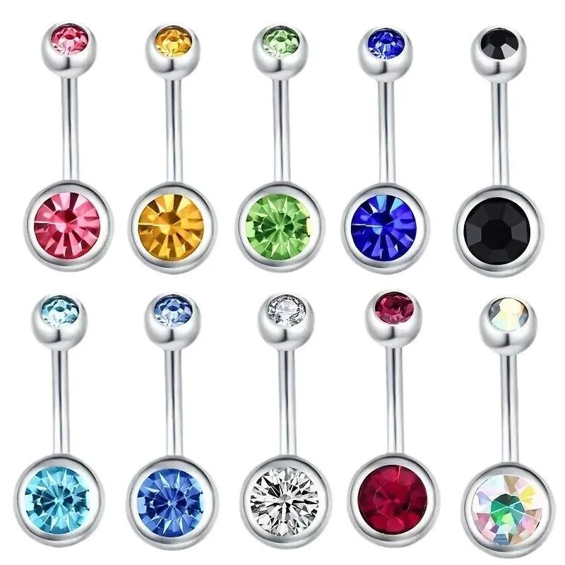

Titanium Steel Belly Button Rings 14G Piercing Navel Rings Curved Barbell Rings Nombril Ombligo Piercing Charming Jewelry