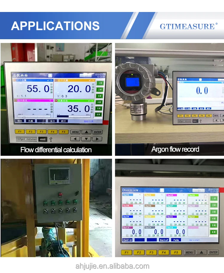 HOTSELL 4/6/8/10/16Multi Channel Paperless Recorder Data Logger USB Temperature Data Logger for Flow Meter Type K PT100 J 4-20mA