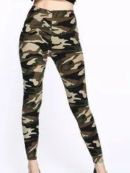 Fashion camouflage appearance leggings women's slim fit pants cropped pants
