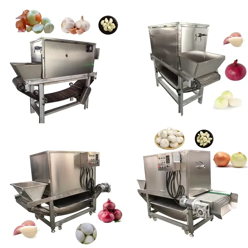 Commercial Automatic Onion Garlic Peeling Machine 200-1000kg/h Simple Operation Long Life Fruit Vegetable Peeler