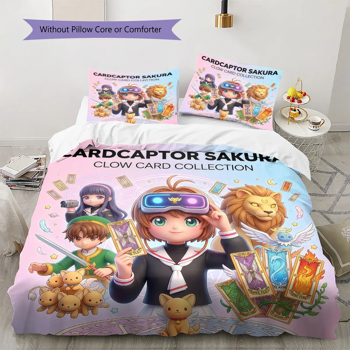 Cardcaptor Sakura Soft Duvet Cover Kid's Bedding Set,Extra Large Size Holiday Gift Various Sizes Available -HE163