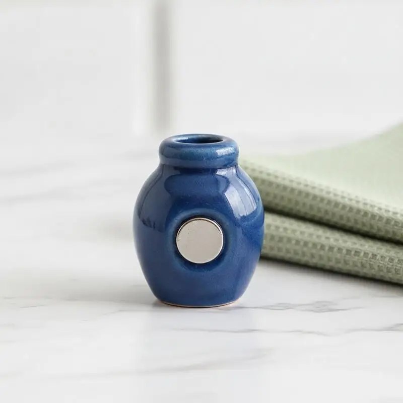 Mini Ceramic Vase Fridge Magnet Delicate Micro Landscape Ornament for Wedding Favor Home Decoration Gift