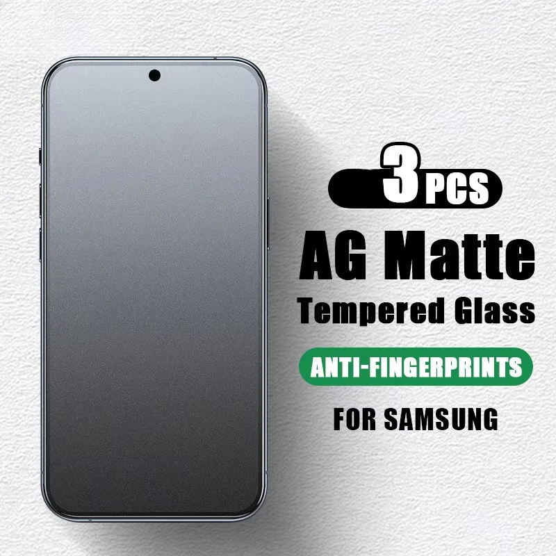 Screen Protector For Samsung A57 A56 A36 A34 A54 S23FE S24+ S25+ A17 A37 A31 A05 A53 Anti-Static Coating Matte Tempered Glass
