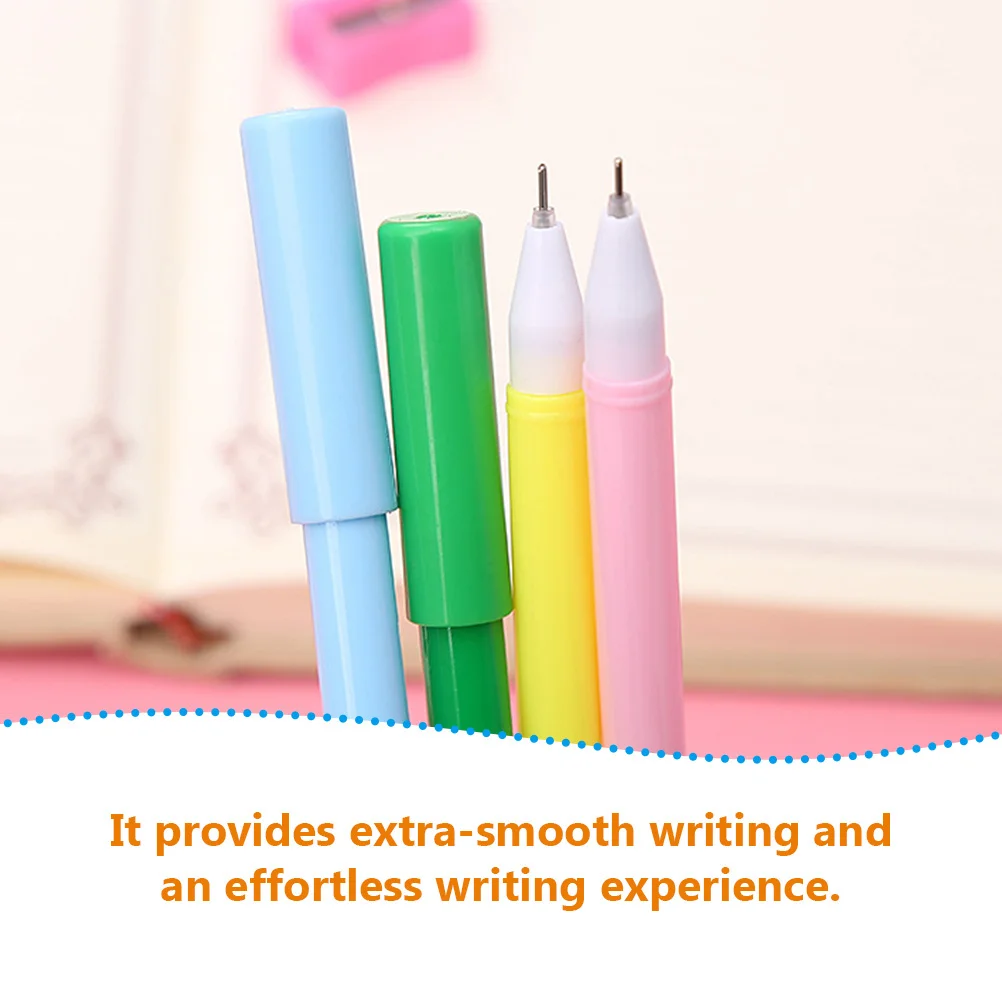 12 قطعة أقلام محايدة تصميم مريح السلس الكتابة المحمولة توقيع أقلام للطلاب أدوات الكتابة لطيف الكرتون القرطاسية