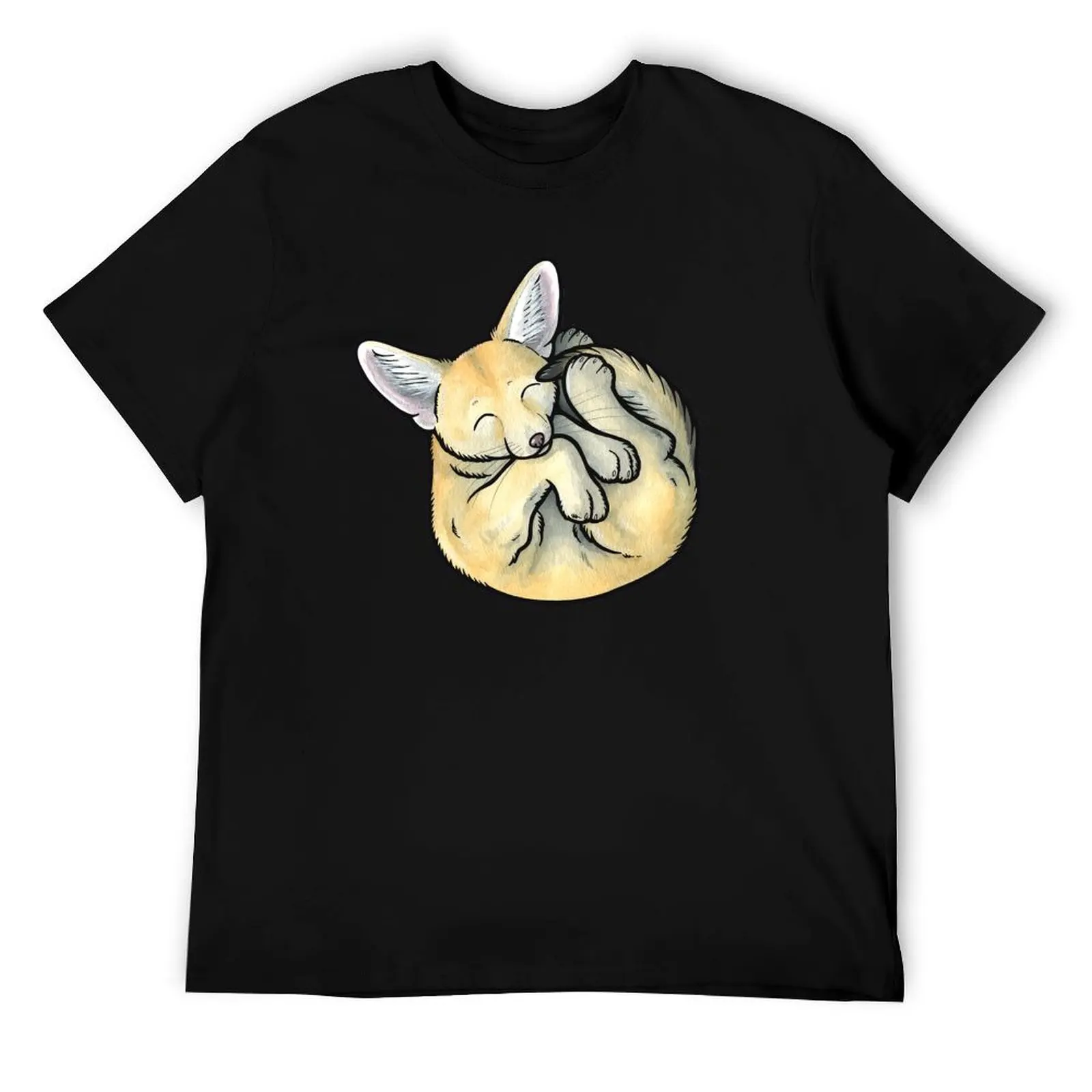 

Fennec fox cub T-Shirt anime tshirt t shirt man plain cotton t shirts high quality T-Shirt