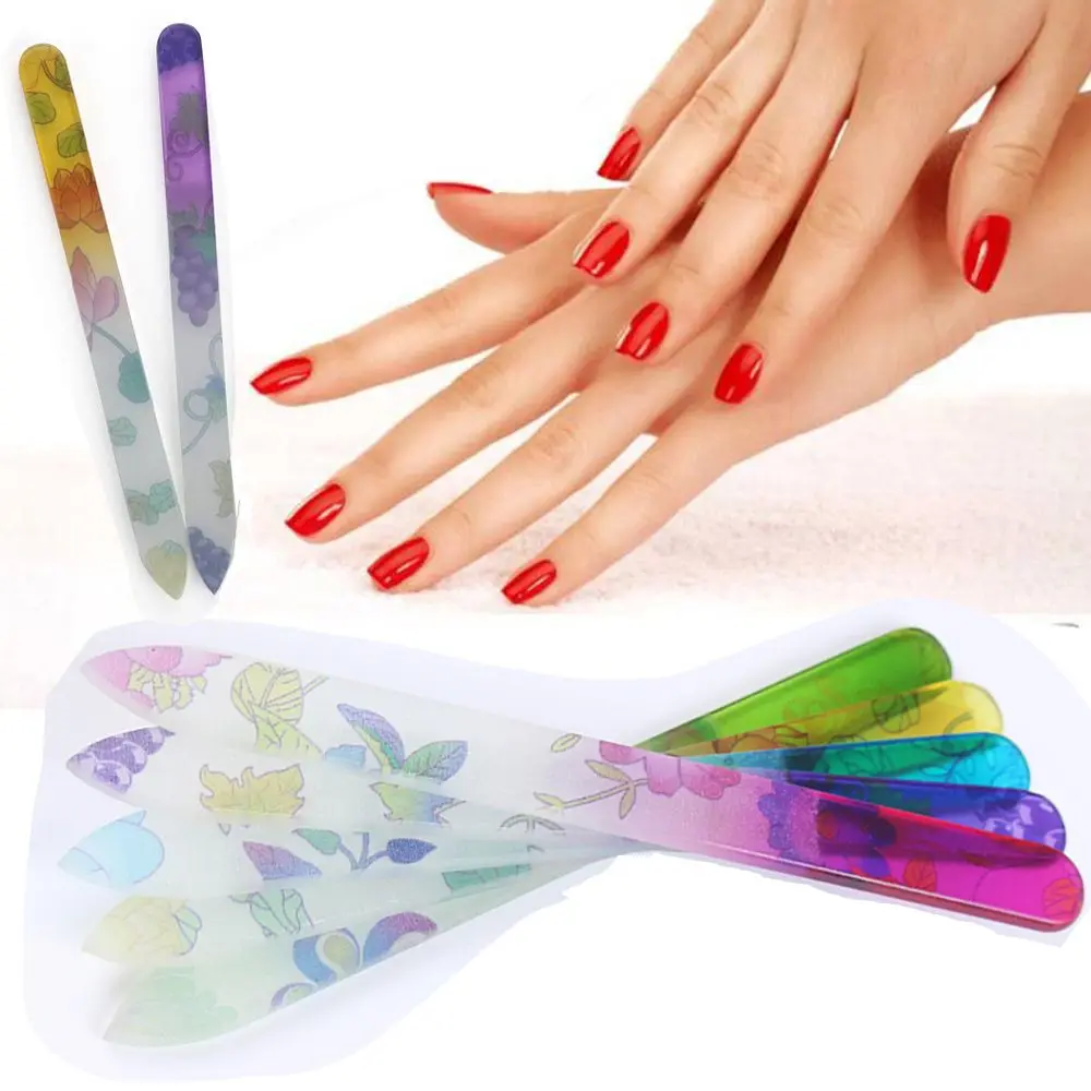 Paillettes manucure professionnelle cristal verre pédicure Nail Art lime à ongles ponçage outil de polissage