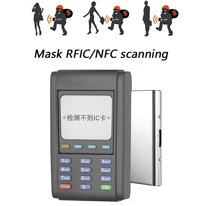 6/10 Card Slots Storage Box Driver License Storage Card Holder Stainless Steel Anti-Theft Brush bank Credit Card Metal Card Bag