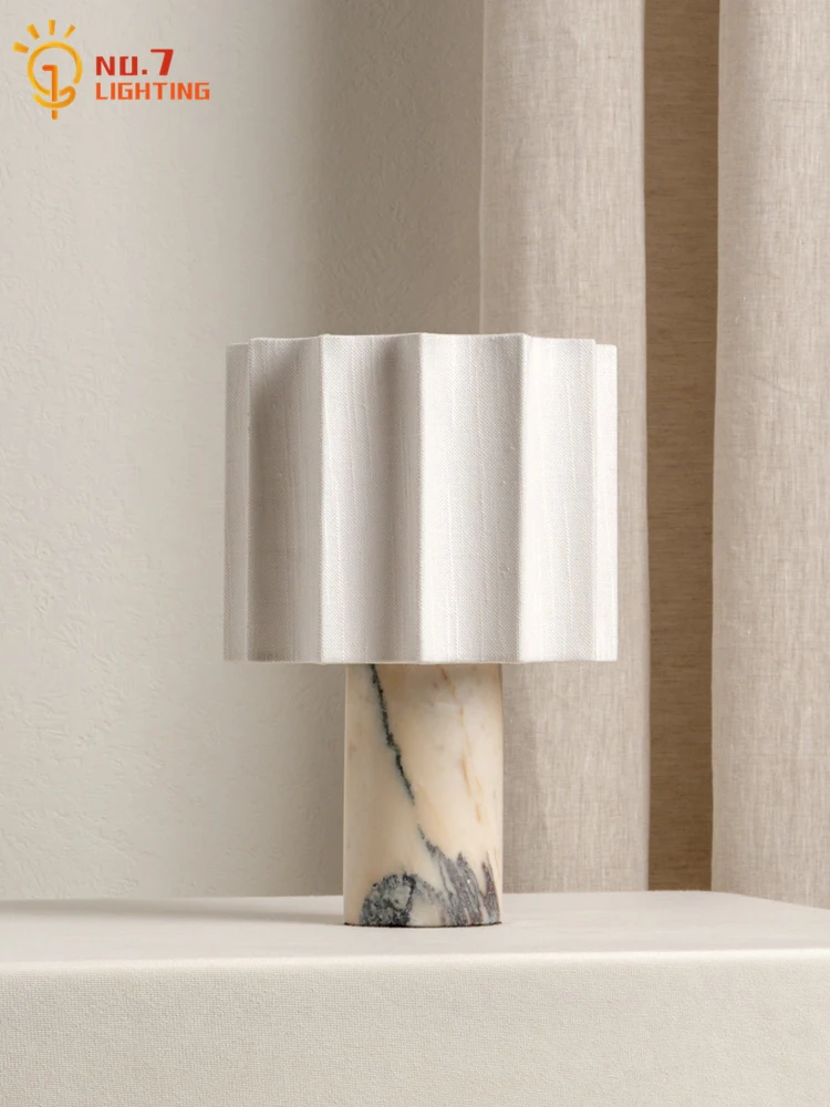 

Nordic Designer Marble Table Lamp with Touch Switch USB Charging Minimalist Modern Light Fixtures Living Room Bedroom Bedside