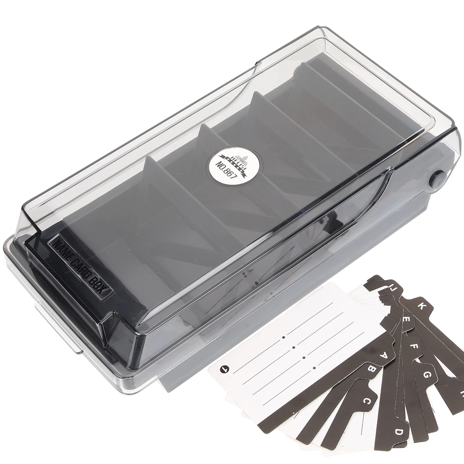 

Index Card Case Note Stand Cards Container Office Supplies Desktop Holder Clip