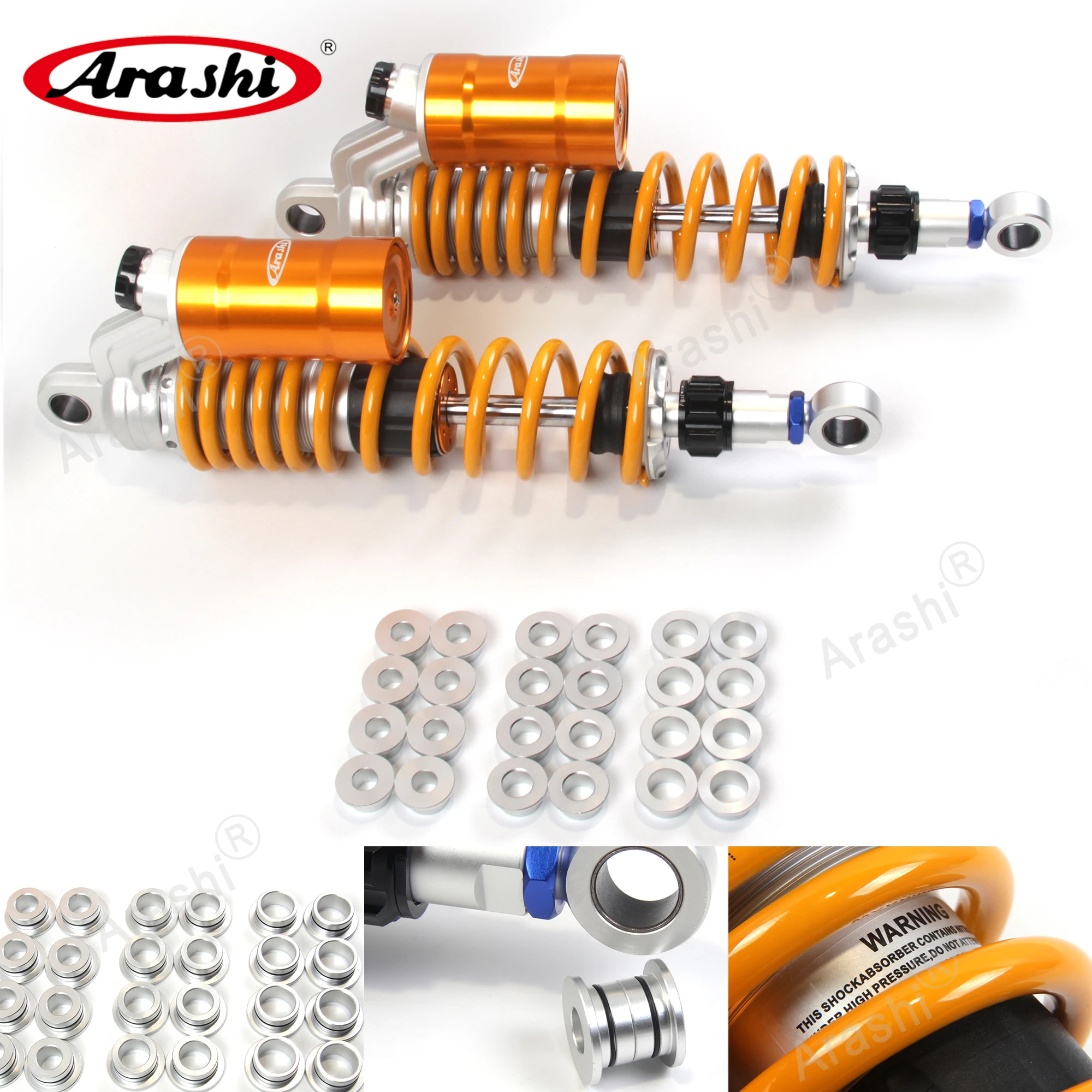 Arashi 360mm / 14'' Rear Suspension Fit HONDA YAMAHA SUZUKI KAWASAKI ALL 360 Twin Shocks Absorber Street / Vintage Bikes