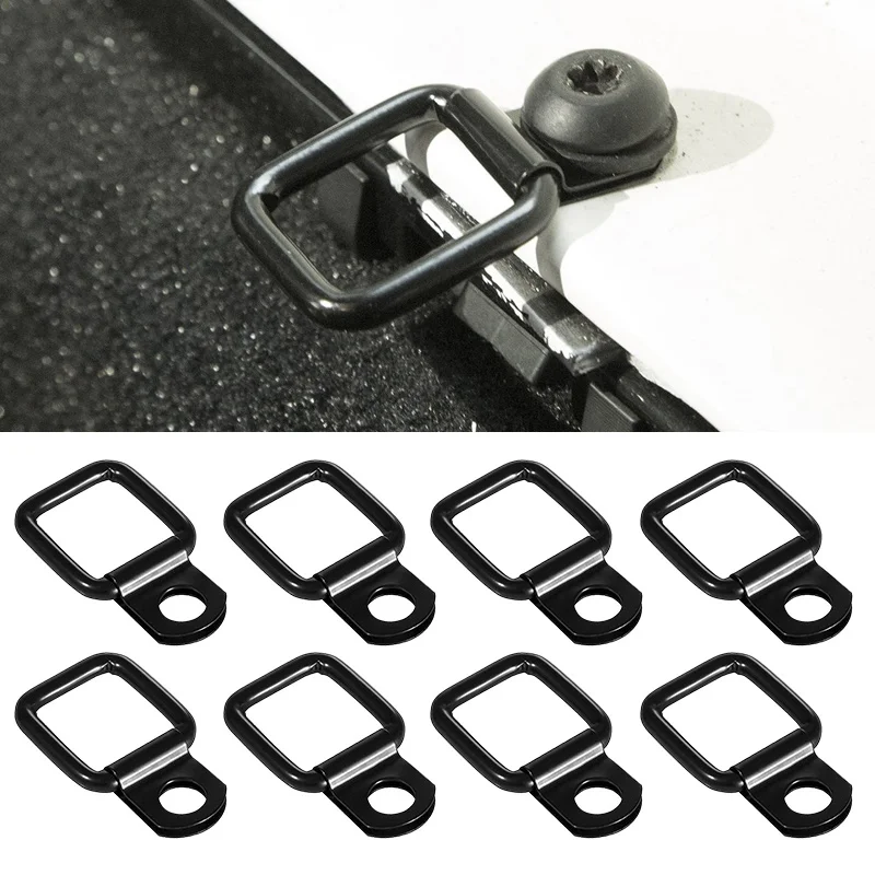 6/8pcs Car Roof Top Fixing Screw  for Jeep Wrangler Screw-On Roof/Trunk Buckle D-Ring Hooks for Off-Road Roof Mounting