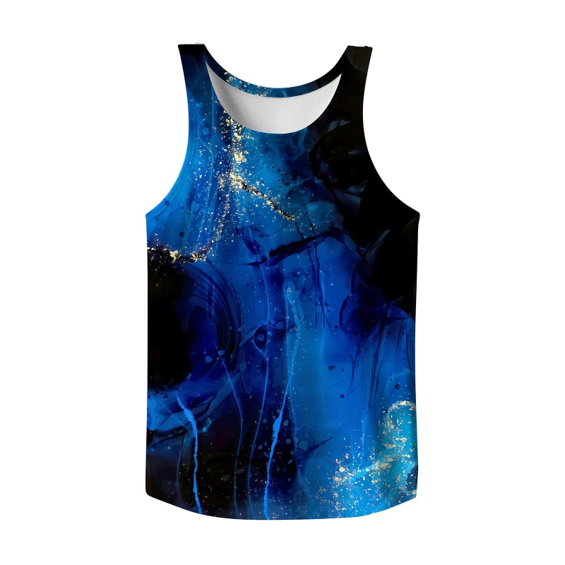 

Мужские футболки без рукавов, лето 2024, мужские и женские быстросохнущие жилеты с 3D принтом, тонкие удобные модные топы на бретелях для отдыха и спортзала