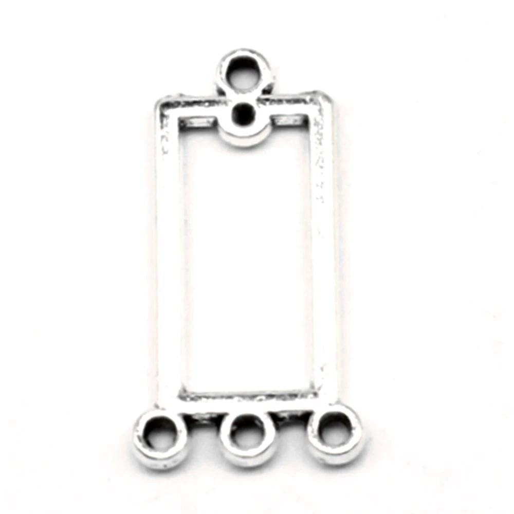 

Rectangle Earring Connector Pendants For Jewelry Making Art Crafts Diy Fashion Jewellery 12x22mm 20pcs Antique Silver Color