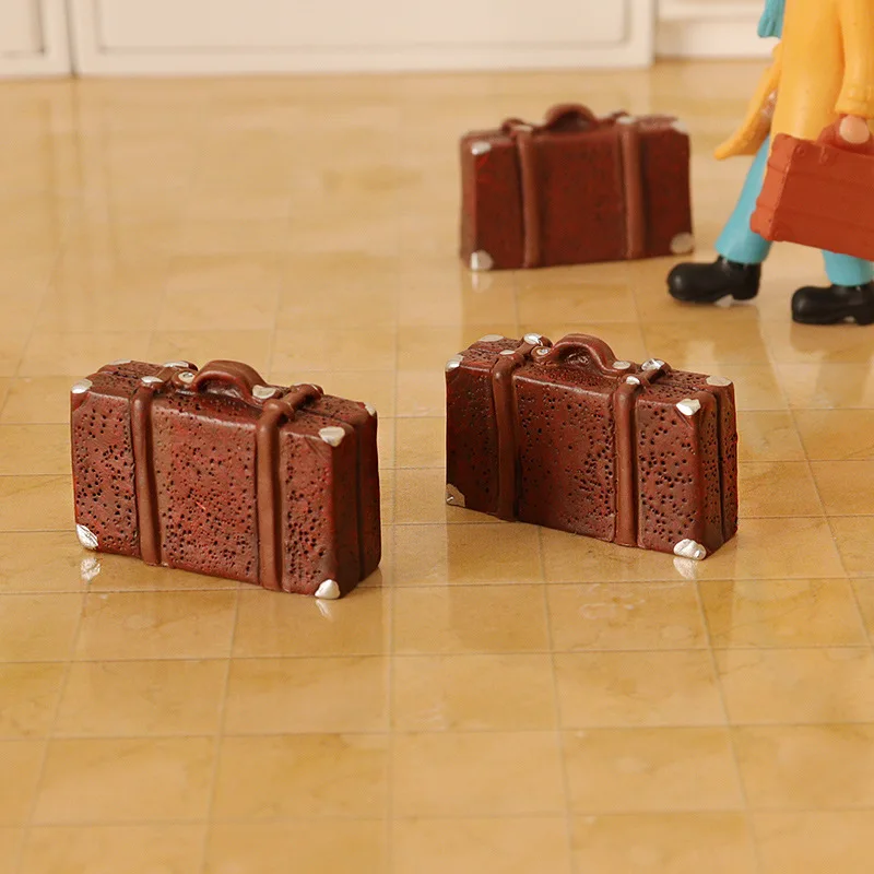 Dollhouse Simulation Miniature Mini Suitcase Model Home Scene Box Diy Decorative Ornaments Landscape Creative Childrens Gifts