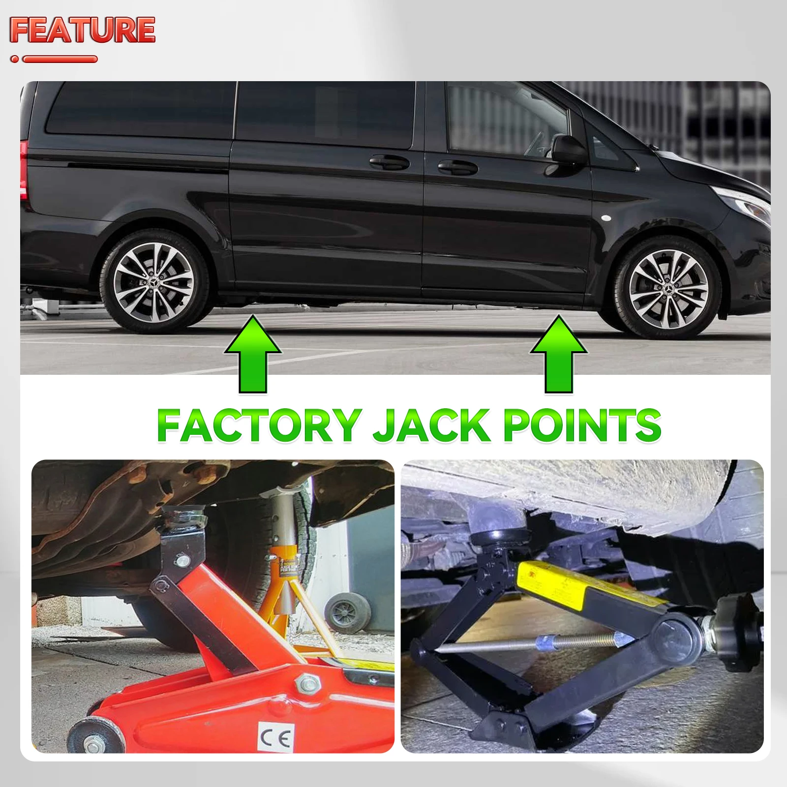 1/4pcs Under Car Jack Lift Jacking Point Support Pad Plug Block Cover #A6395830046 6395830046 for Mercedes Benz VITO W639 W477