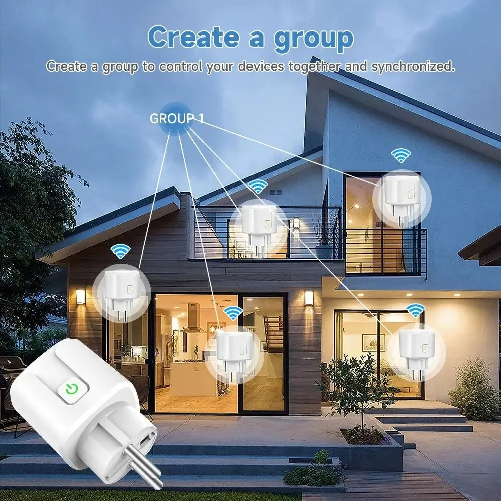 Neue EU Smart Plug Power Monitor 16A Smart Remote Sprachsteuerung Timer Funktion Steckdose Smart Home