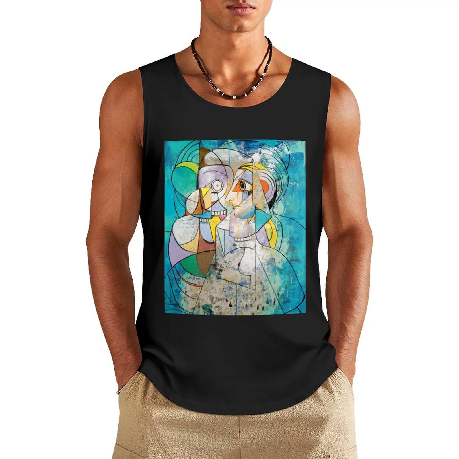 George Condo Tank Top Gym clothes Vest male Man gym clothes