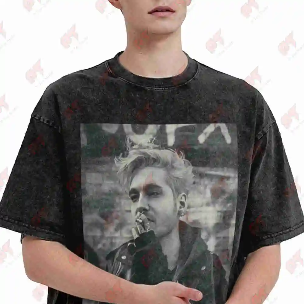 Bill Kaulitz Vintage Washed Tee Pure Cotton T-Shirt
