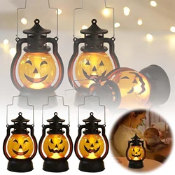 Halloween Decorations Led Candle Light Vintage Witch Castle Pumpkin Ghost Hanging LED Lantern Lamp Haloween Party Decor Supplies