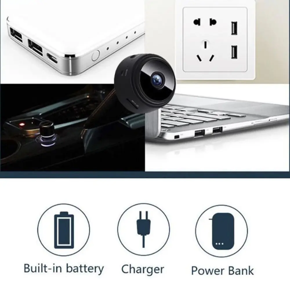 Micro Video Recorder Mini Camera Wireless Design Night Vision Two-Way Talk Camera Alarm System Motion Detection Wireless Camera