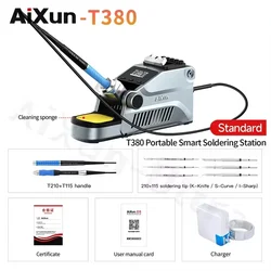 JCID Aixun T380 80W Portable Smart Soldering Station Compatible with T210/T115 Handle 1Sec Heating Rapid Welding Rework Station